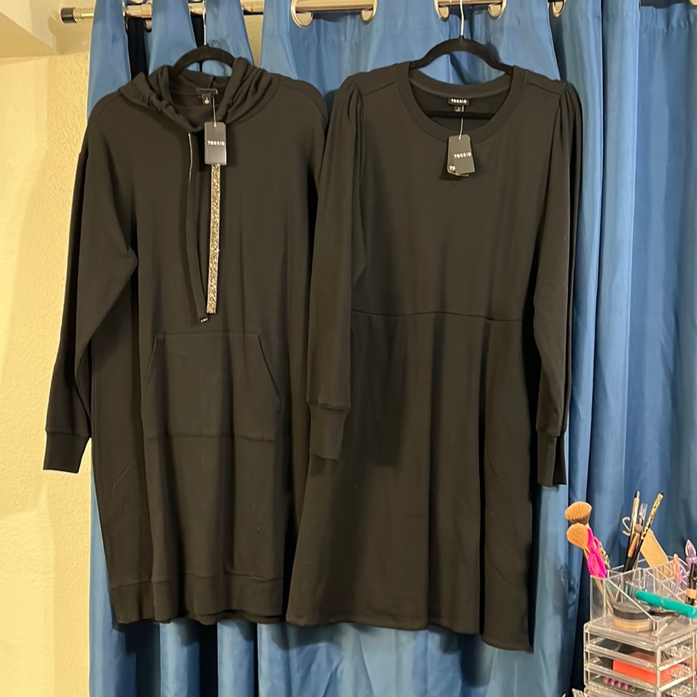 2 NWT Torrid sweatshirt dresses w/pockets 1x 14/16